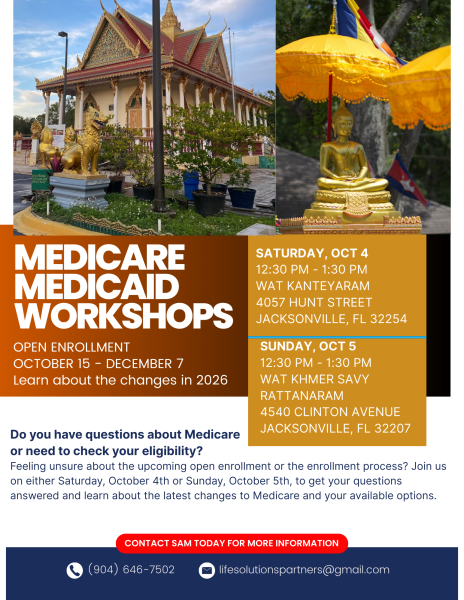 Medicare & Medicaid Workshop 10.4.2025 - 10.5.2025 Flyer